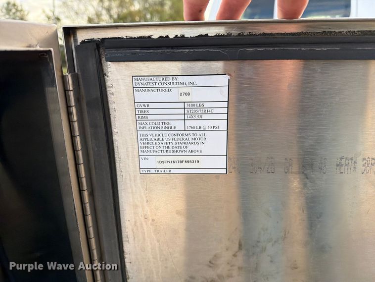 image for item DZ4949 1999 Ford  E350 Super Duty XLT utility van and falling weight deflectometer trailer