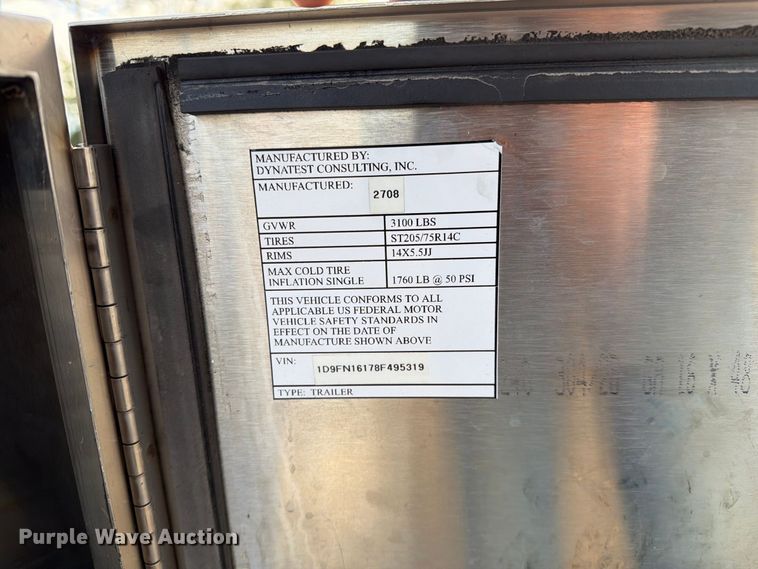 image for item DZ4949 1999 Ford  E350 Super Duty XLT utility van and falling weight deflectometer trailer