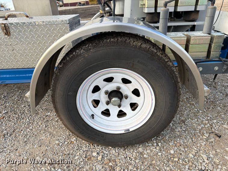 image for item DZ4949 1999 Ford  E350 Super Duty XLT utility van and falling weight deflectometer trailer