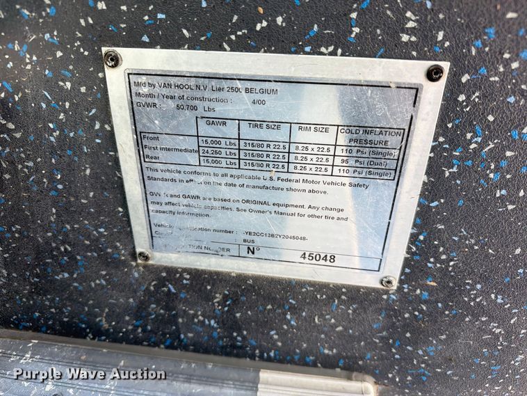 image for item ED0069 2000 Van Hool Commuter Coach coach bus