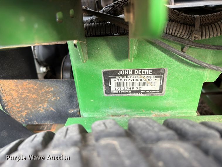 image for item EI7837 2005 John Deere 777 Max-Frame Ztrak ZTR lawn mower