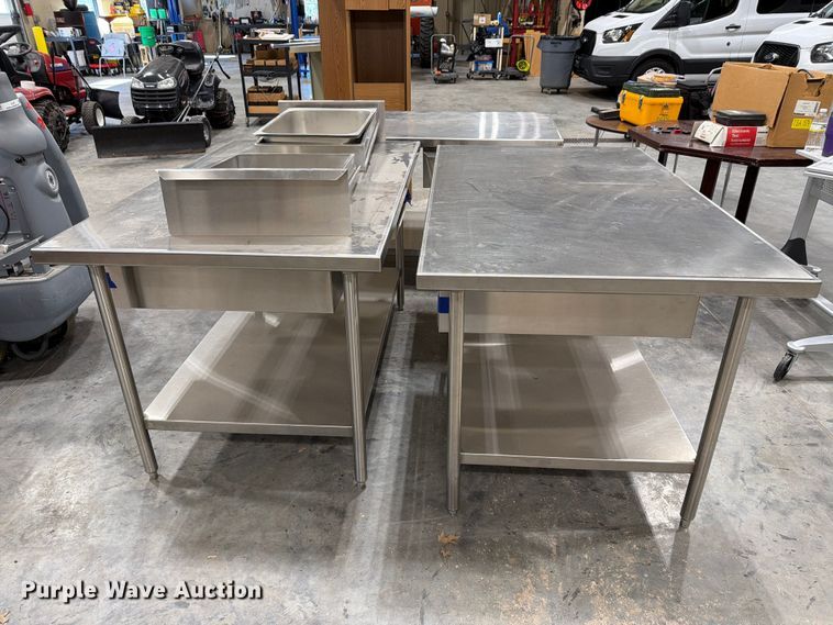 image for item EL1076 (3) stainless steel tables
