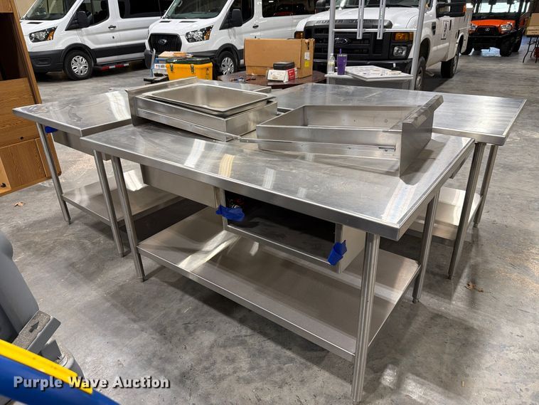 image for item EL1076 (3) stainless steel tables