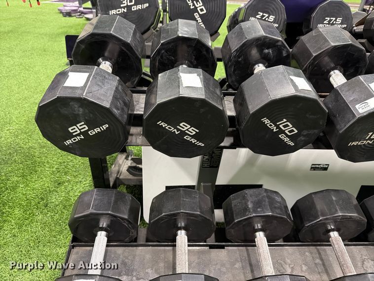 image for item EL1108 (18) dumbbells with rack