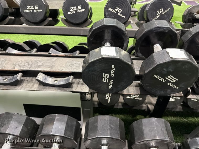 image for item EL1108 (18) dumbbells with rack