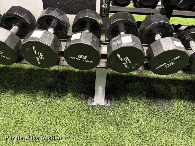 image for item EL1108 (18) dumbbells with rack