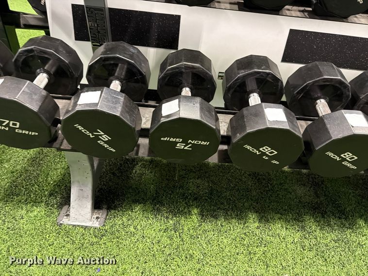 image for item EL1108 (18) dumbbells with rack