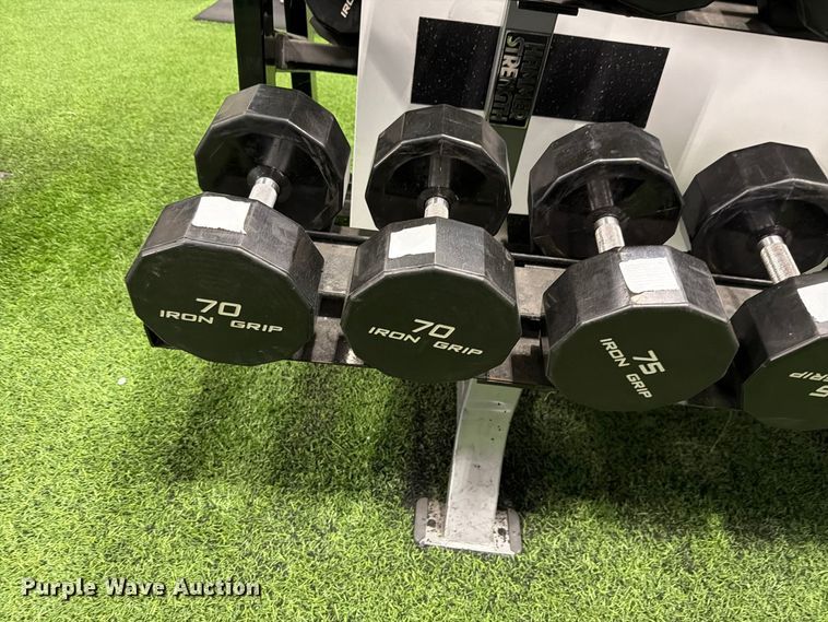 image for item EL1108 (18) dumbbells with rack