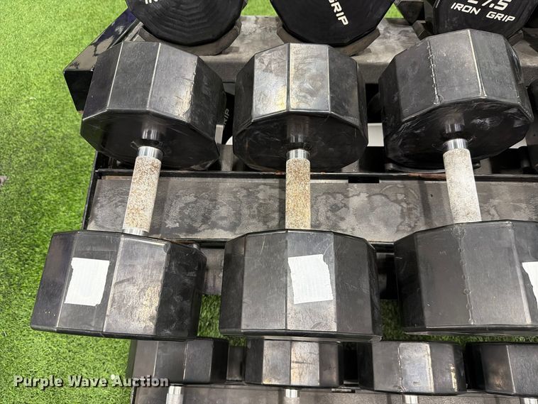 image for item EL1108 (18) dumbbells with rack