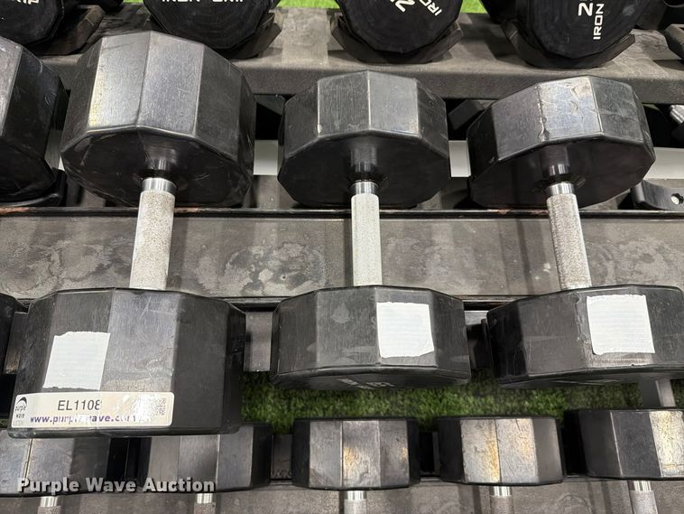 image for item EL1108 (18) dumbbells with rack