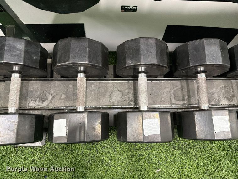 image for item EL1108 (18) dumbbells with rack