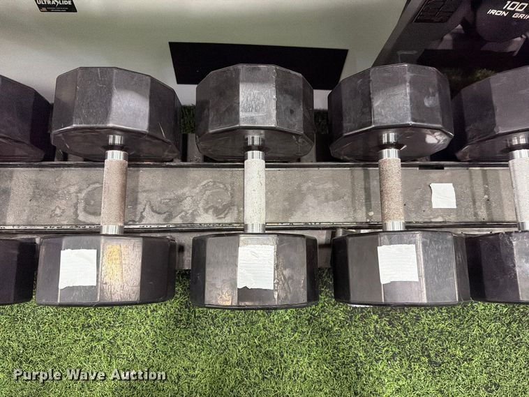 image for item EL1108 (18) dumbbells with rack