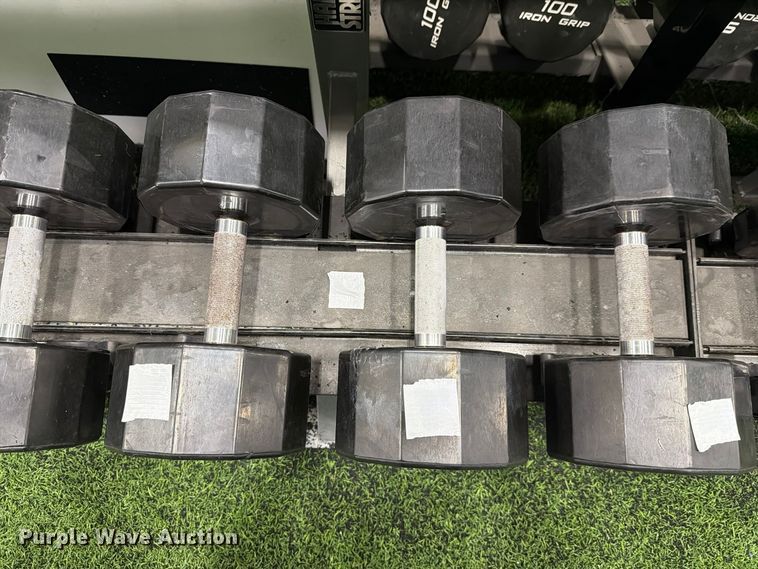 image for item EL1108 (18) dumbbells with rack