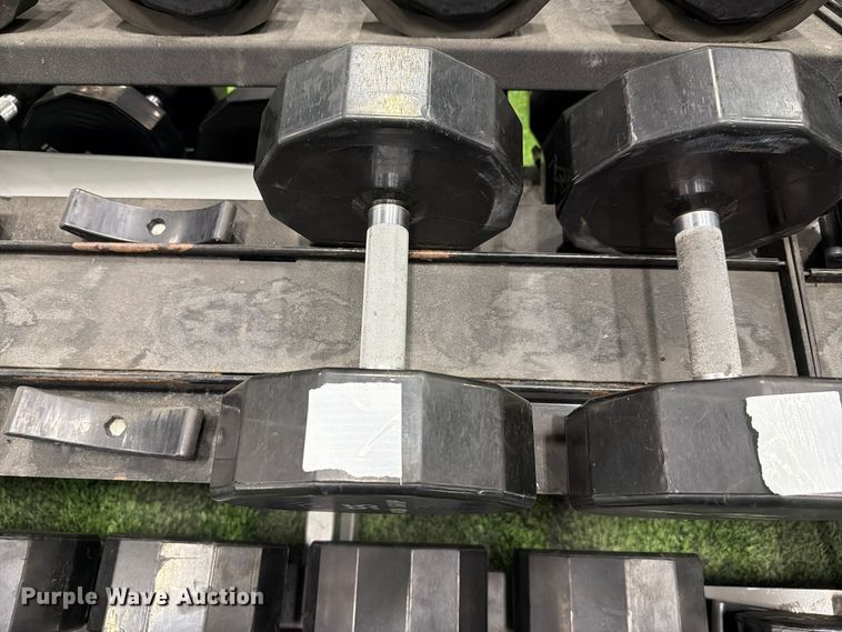 image for item EL1108 (18) dumbbells with rack
