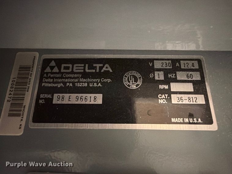image for item EP7926 Delta Unisaw tilting arbor saw