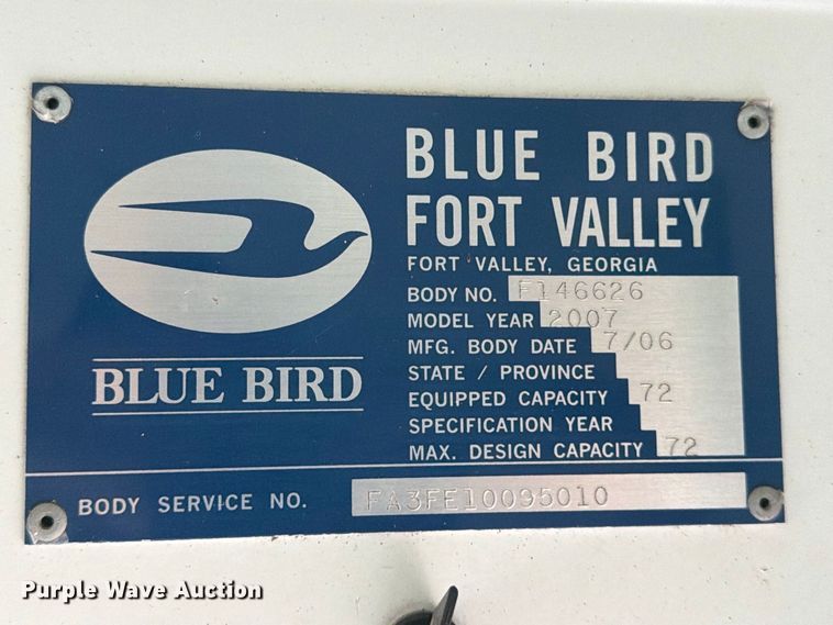 image for item EP7939 2007 Blue Bird All American school bus