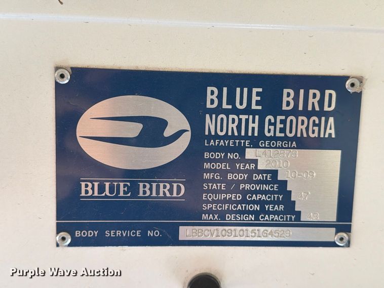image for item EP7940 2010 Blue Bird All American school bus