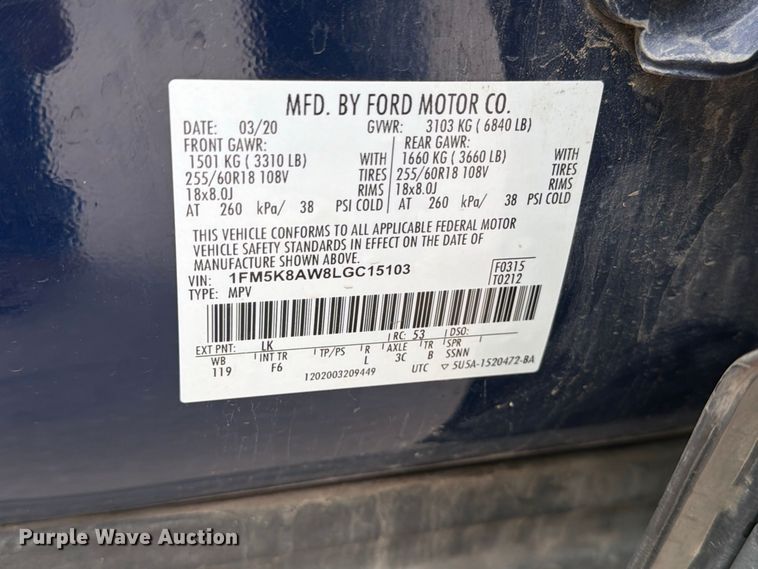 image for item EP7955 2020 Ford Explorer Police SUV