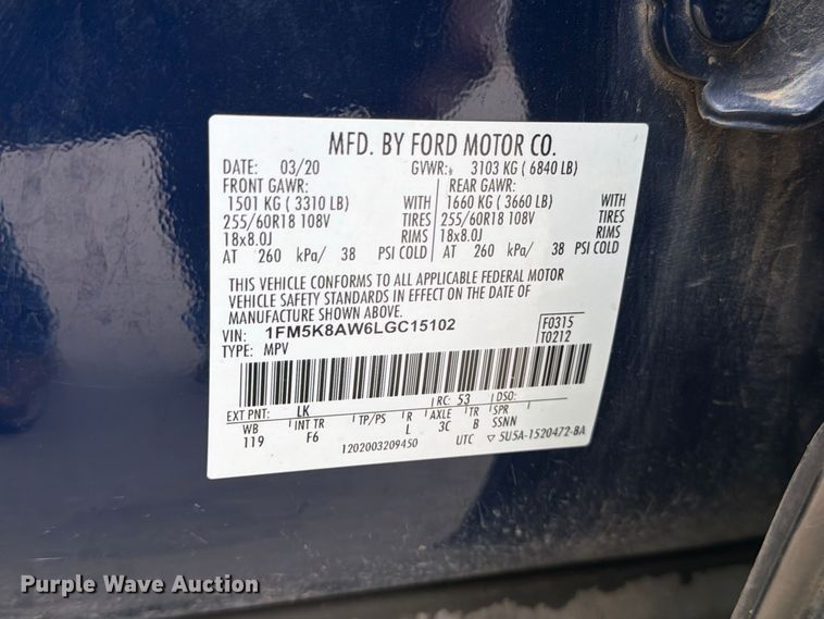 image for item EP7956 2020 Ford Explorer Police SUV