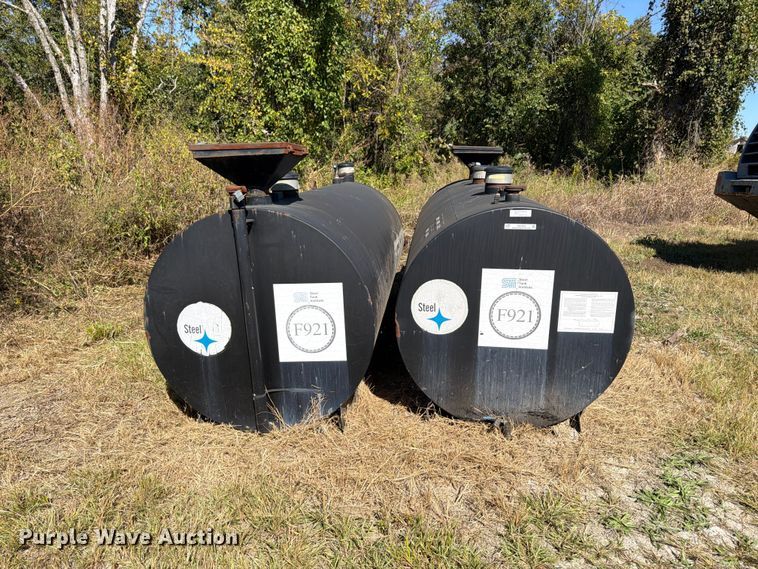 image for item ER3469 (2) Mid-South Steel Products Inc. skid mounted steel tanks