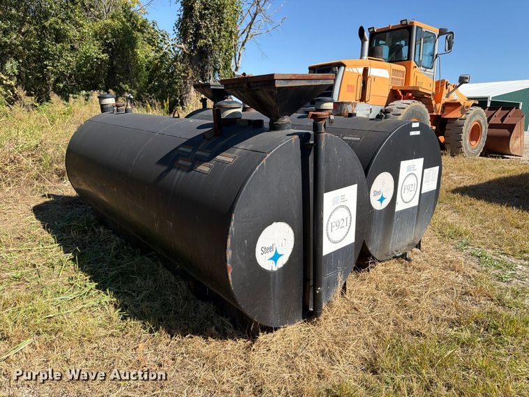 image for item ER3469 (2) Mid-South Steel Products Inc. skid mounted steel tanks