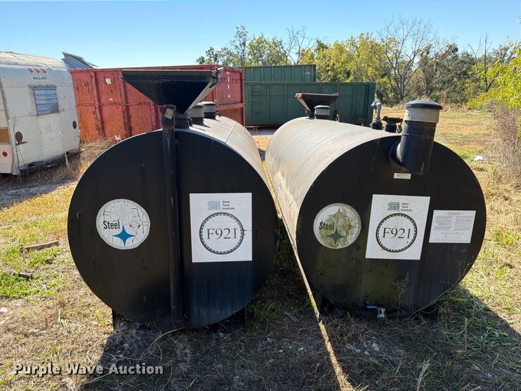 image for item ER3469 (2) Mid-South Steel Products Inc. skid mounted steel tanks
