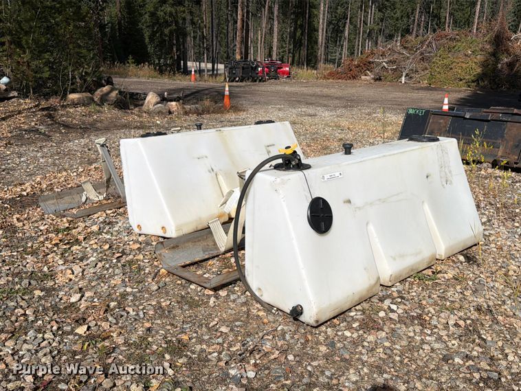 (2) 75 gallon de-icer saddle tanks