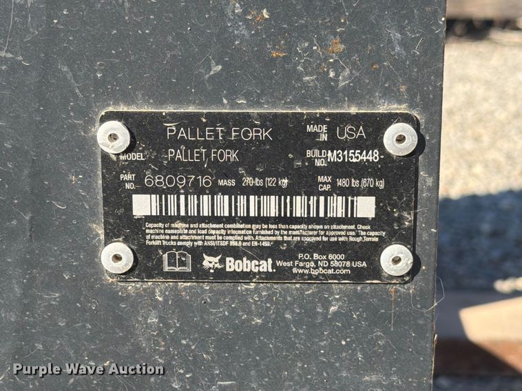 image for item EW7513 Bobcat compact utility loader forks