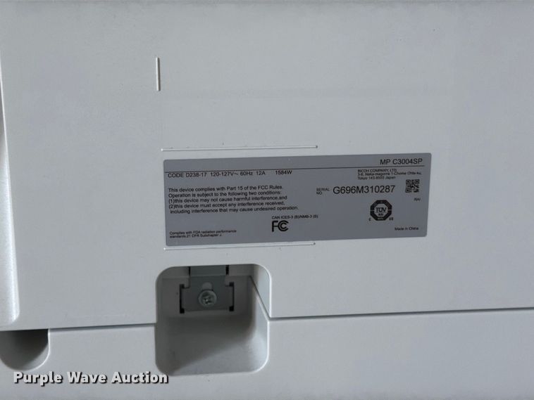 image for item EW7521 (11) Savin MP C3004 printers