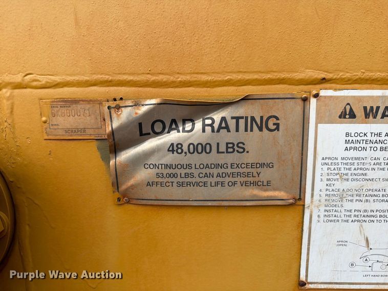 image for item EW7539 1984 Caterpillar 621B conventional scraper 