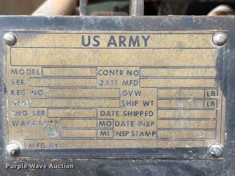 image for item EW7539 1984 Caterpillar 621B conventional scraper 