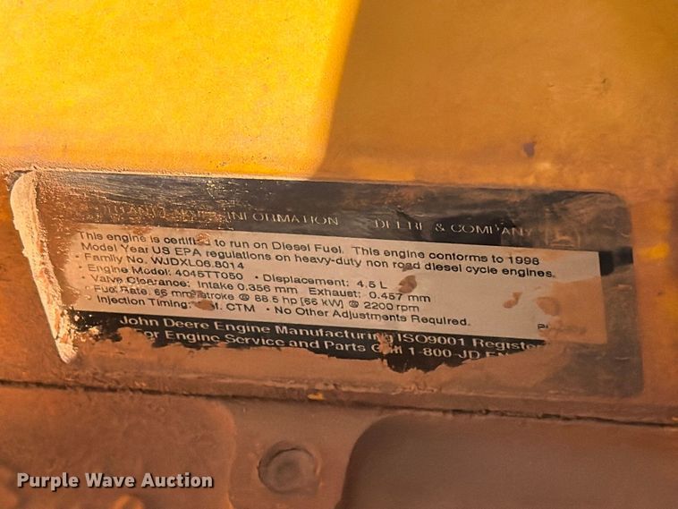 image for item EW7540 1998 John Deere 310SE backhoe