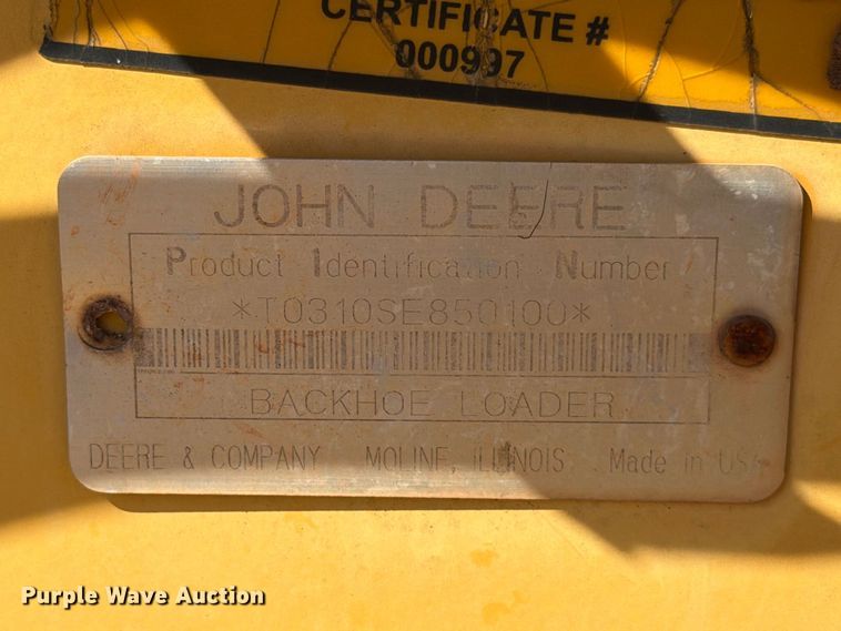 image for item EW7540 1998 John Deere 310SE backhoe