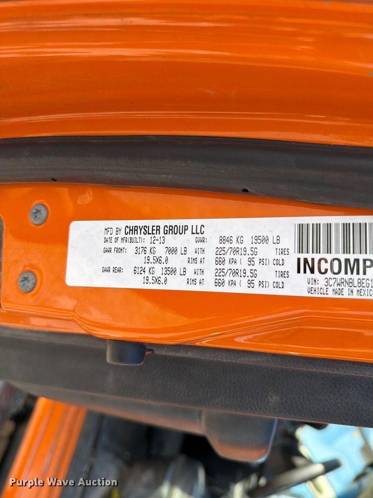 image for item EW7585 2014 RAM 5500 dump truck
