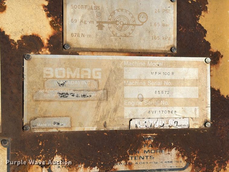 image for item EW7601 1990 Bomag MPH100R soil stabilizer / reclaimer