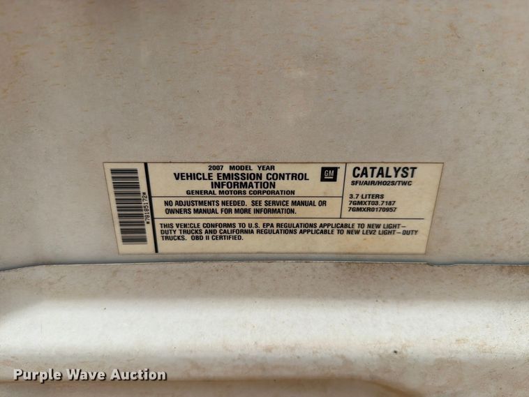 image for item EW7636 2007 Chevrolet Colorado Ext. Cab pickup truck