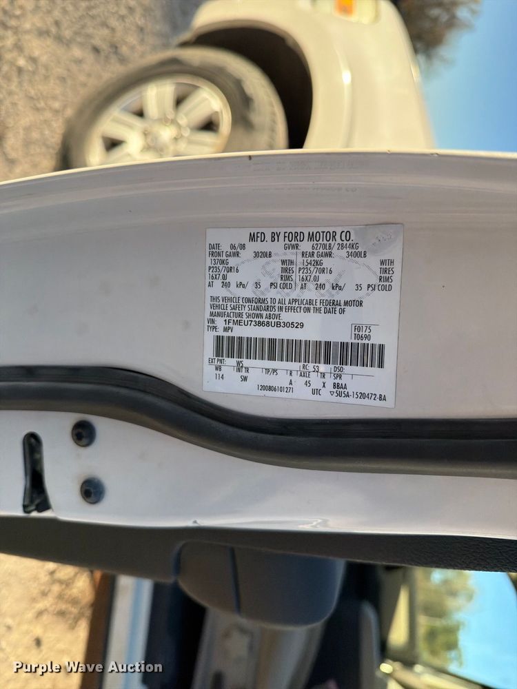 image for item EX1108 2008 Ford Explorer SUV