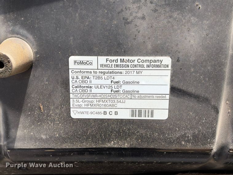image for item EX1522 2017 Ford F150 Ext. Cab pickup truck