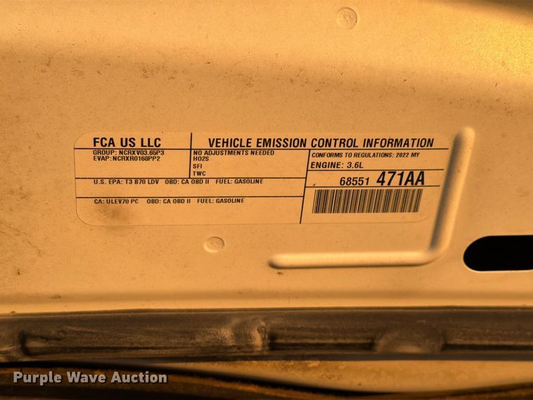 image for item EX4670 2022 Dodge Charger Police 