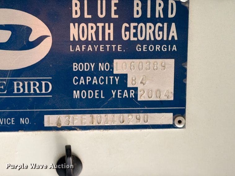 image for item FC0007 2004 Blue Bird school bus