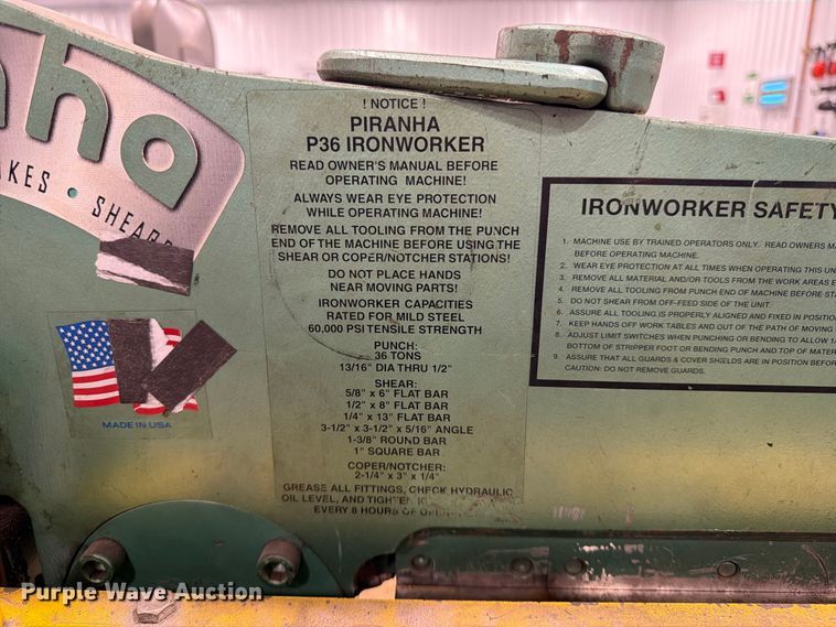 image for item FG0803 Piranha P36 ironworker