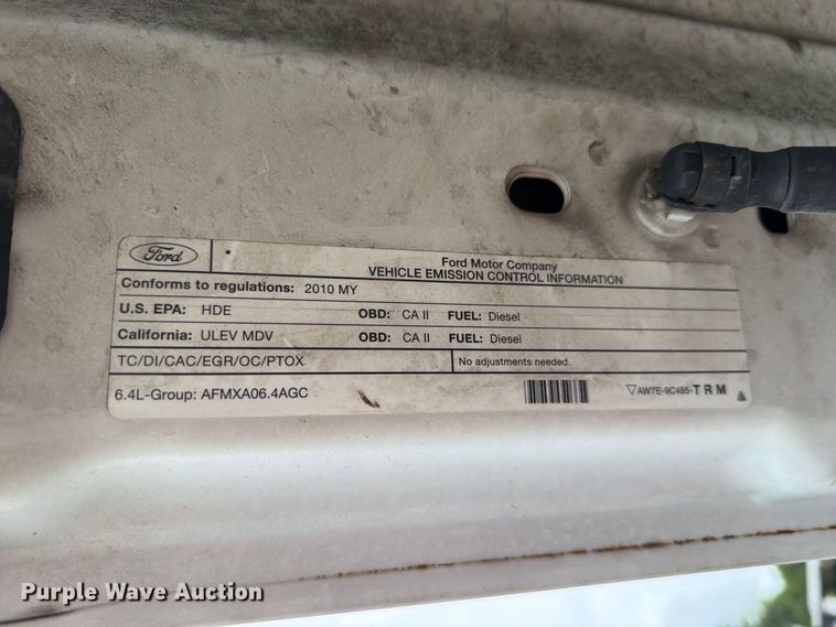 image for item FH6364 2010 Ford F350 Super Duty XL Ext. Cab utility bed pickup truck