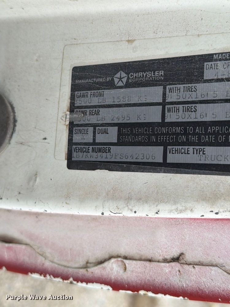 image for item FH6412 1985 Dodge W350 pickup truck