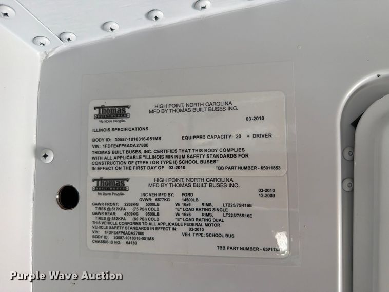 image for item FH6485 2011 Ford E450 school bus