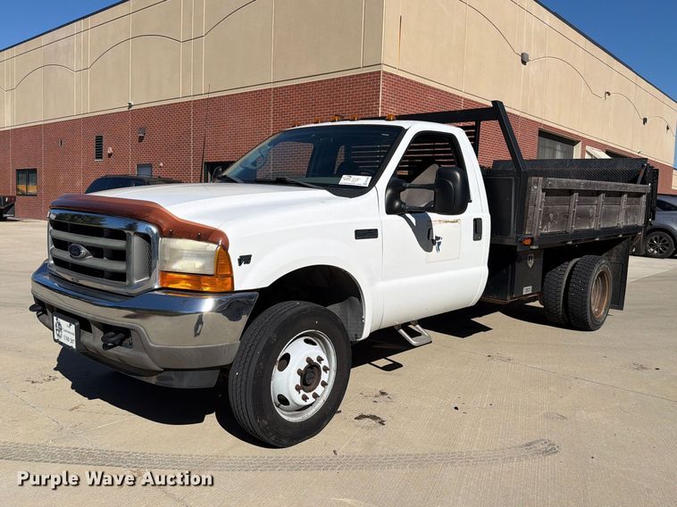 image for item FH6488 2001 Ford F450 Super Duty dump flatbed truck