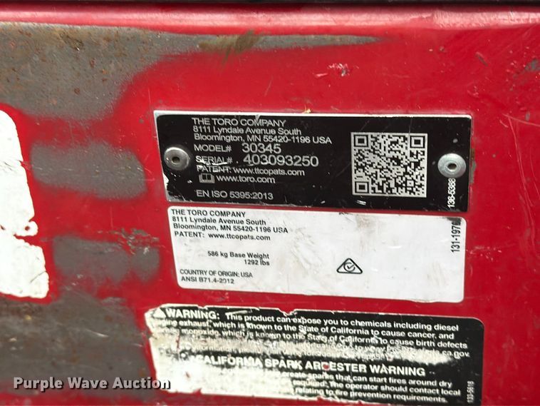 image for item FJ0560 Toro Ground master 3280-D lawn mower