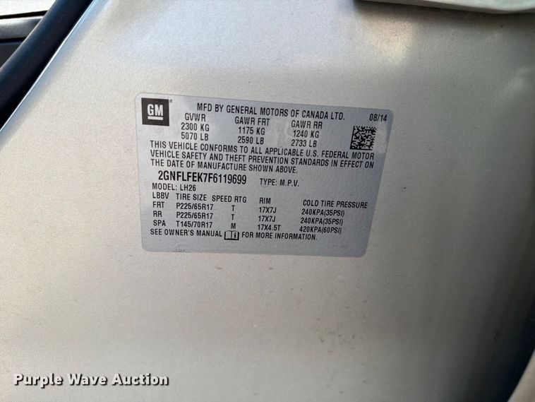 image for item FK2185 2015 Chevrolet Equinox SUV