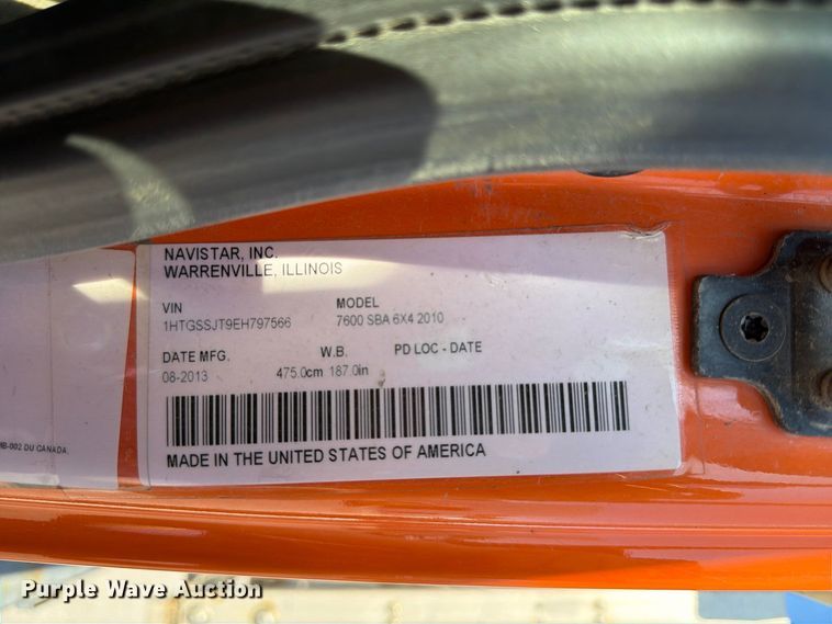 image for item FK2188 2014 International 7600 SBA dump truck
