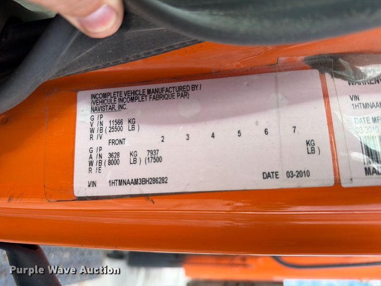 image for item FK2206 2011 International 4300 SBA dump truck