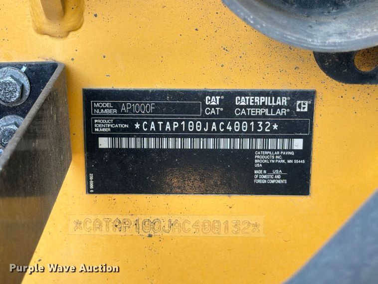 image for item FK2214 2015 Caterpillar AP1000F paver